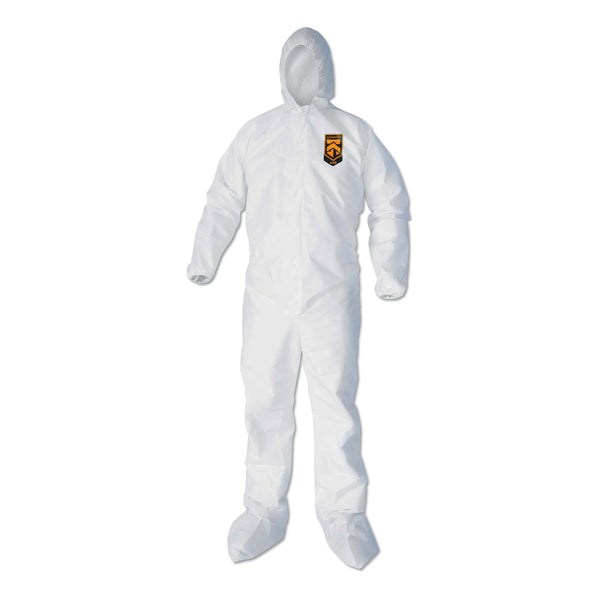 KleenGuard™ A40 Elastic-Cuff, Ankle, Hood and Boot Coveralls, X-Large, White, 25/Carton (ANS44334) Case of 25