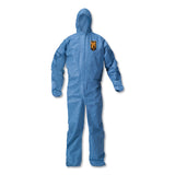 KleenGuard™ A20 Elastic Back Wrist/Ankle Hooded Coveralls, Large, Blue, 24/Carton (KCC58513) Case of 24