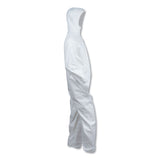 KleenGuard™ A40 Elastic-Cuff and Ankle Hooded Coveralls, 4X-Large, White, 25/Carton (KCC44327)