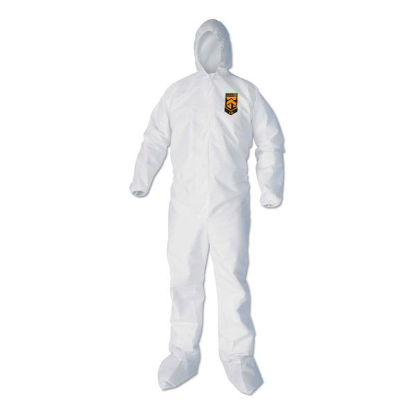 KleenGuard™ A40 Elastic-Cuff, Ankle, Hood and Boot Coveralls, 3X-Large, White, 25/Carton (ANS44336) Case of 25