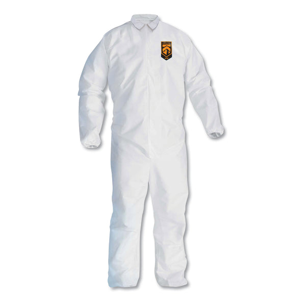 KleenGuard™ A30 Elastic-Back and Cuff Coveralls, X-Large, White, 25/Carton (ANS46104) Case of 25