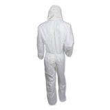 KleenGuard™ A20 Elastic Back, Cuff and Ankle Hooded Coveralls, Zip, X-Large, White, 24/Carton (ANS49114) Case of 24