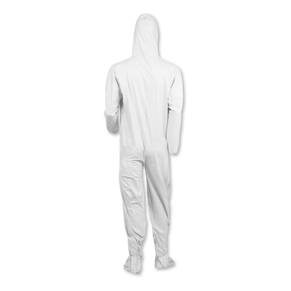 KleenGuard™ A40 Elastic-Cuff, Ankle, Hood and Boot Coveralls, Large, White, 25/Carton (ANS44333) Case of 25
