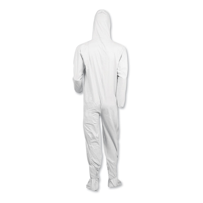 KleenGuard™ A40 Elastic-Cuff, Ankle, Hood and Boot Coveralls, Large, White, 25/Carton (ANS44333) Case of 25
