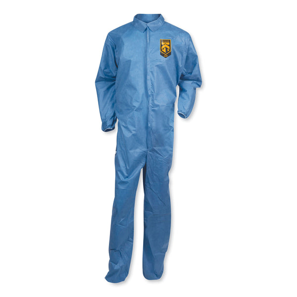 KleenGuard™ A20 Coveralls, MICROFORCE Barrier SMS Fabric, X-Large, Blue, 24/Carton (ANS58504) Case of 24