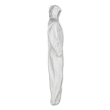 KleenGuard™ A20 Elastic Back, Cuff and Ankle Hooded Coveralls, Zip, X-Large, White, 24/Carton (ANS49114) Case of 24