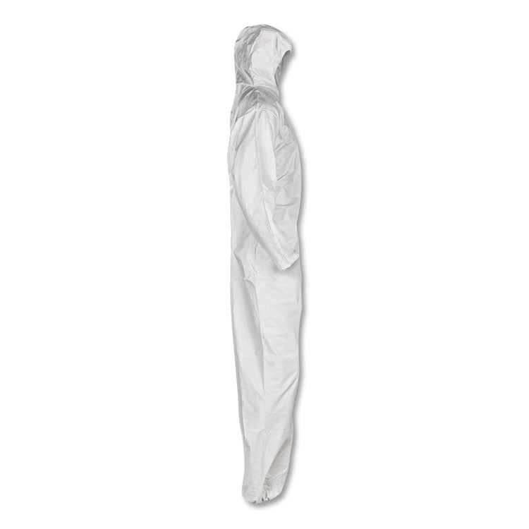 KleenGuard™ A20 Elastic Back, Cuff and Ankle Hooded Coveralls, Zip, X-Large, White, 24/Carton (KCC49114) 24 Pairs of Coveralls