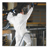 KleenGuard™ A30 Elastic Back and Cuff Hooded Coveralls, Medium, White, 25/Carton (ANS46112) Case of 25
