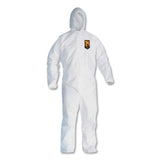 KleenGuard™ A20 Elastic Back, Cuff and Ankles Hooded Coveralls, 4X-Large, White, 20/Carton (KCC49117) Case of 20