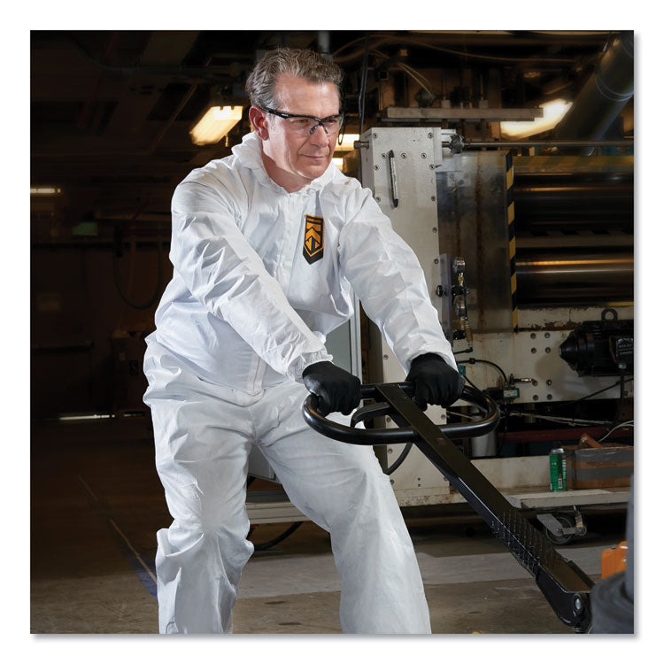 KleenGuard™ A20 Elastic Back and Ankle Hood and Boot Coveralls, 2X-Large, White, 24/Carton (KCC49125) Case of 24