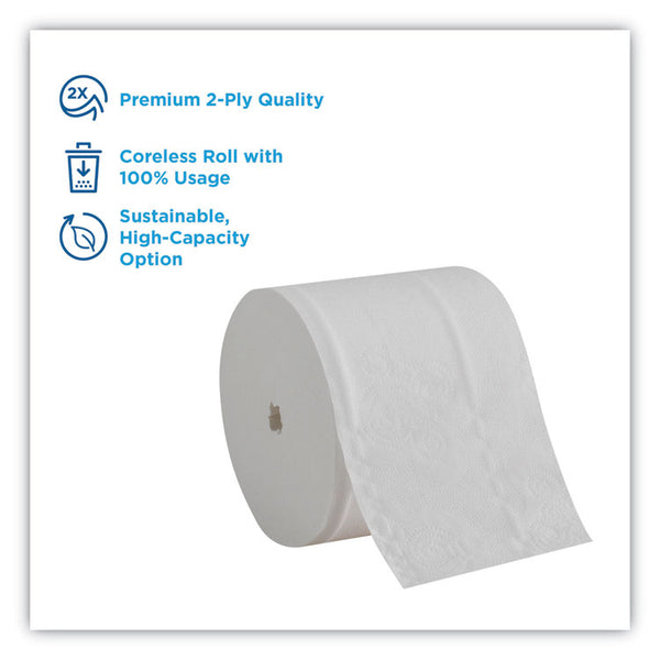 Georgia Pacific® Professional Compact Coreless Bath Tissue, Septic Safe, 2-Ply, White, 750 Sheets/Roll, 36/Carton (GPC19371CT)