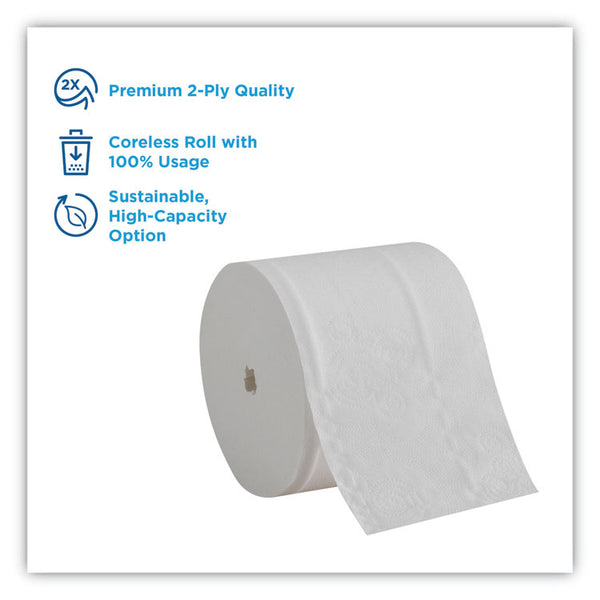 Georgia Pacific® Professional Compact Coreless Bath Tissue, Septic Safe, 2-Ply, White, 750 Sheets/Roll, 36/Carton (GPC19371CT) 36 Rolls