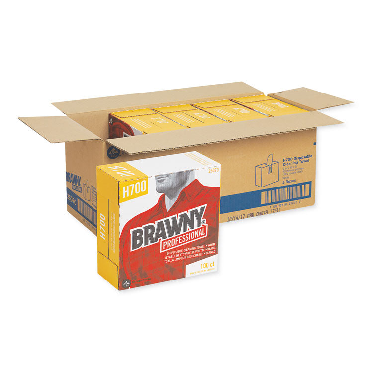 Brawny® Professional Medium Weight HEF Shop Towels, 9 1/8 x 16 1/2, 100/Box, 5 Boxes/Carton (GPC25070CT) 5 Boxes