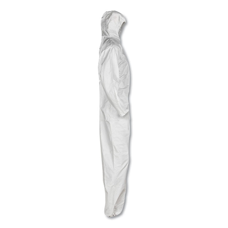 KleenGuard™ A30 Elastic-Back and Cuff Hooded Coveralls, 2X-Large, White, 25/Carton (KCC46115)