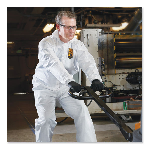 KleenGuard™ A20 Breathable Particle Protection Coveralls, Zipper Front, Large, White (KCC49113)