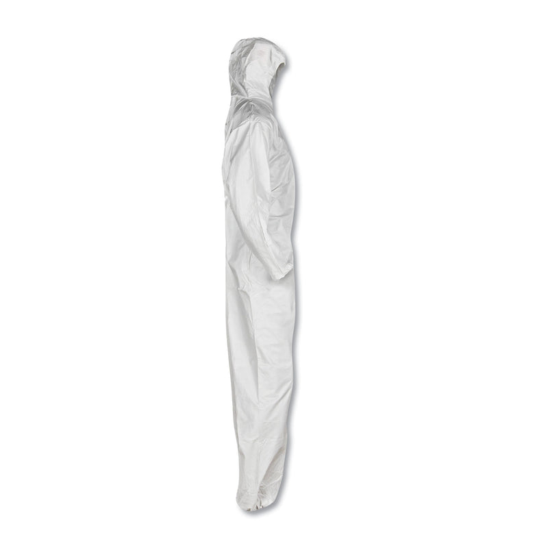 KleenGuard™ A20 Elastic Back, Cuff and Ankles Hooded Coveralls, 4X-Large, White, 20/Carton (ANS49117) Case of 20