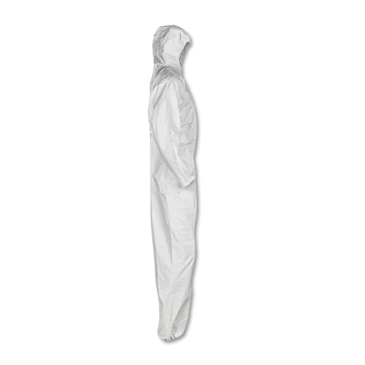 KleenGuard™ A20 Elastic Back, Cuff and Ankles Hooded Coveralls, 4X-Large, White, 20/Carton (KCC49117) Case of 20