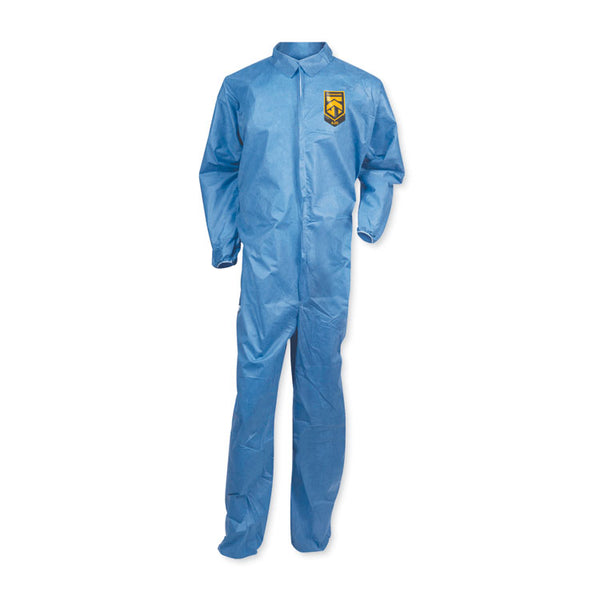 KleenGuard™ A20 Coveralls, MICROFORCE Barrier SMS Fabric, 2X-Large, Blue, 24/Carton (KCC58505)