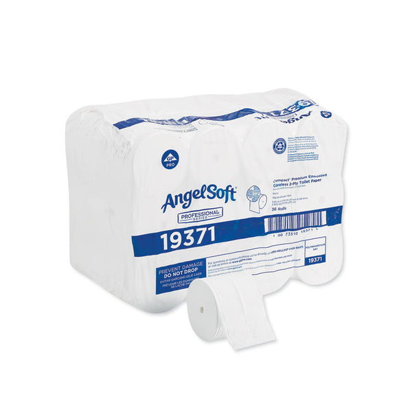 Georgia Pacific® Professional Compact Coreless Bath Tissue, Septic Safe, 2-Ply, White, 750 Sheets/Roll, 36/Carton (GPC19371CT) 36 Rolls