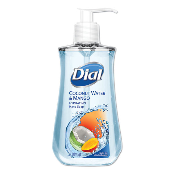 Dial® Liquid Hand Soap, Coconut Water and Mango, 7.5 oz Pump Bottle, 12/Carton (DIA12159CT)