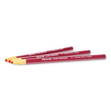 Dixon® China Marker, 0.3" x 7", Crimson Red, Dozen (DIX000710002) Pack of 12
