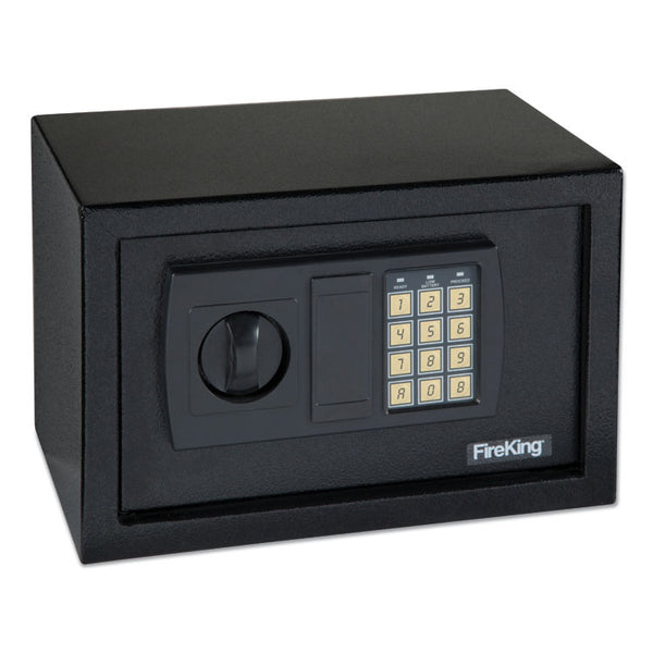 FireKing® Small Personal Safe, 0.3 cu ft, 12.19w x 7.56d x 7.88h, Black (FIRHS1207) Each