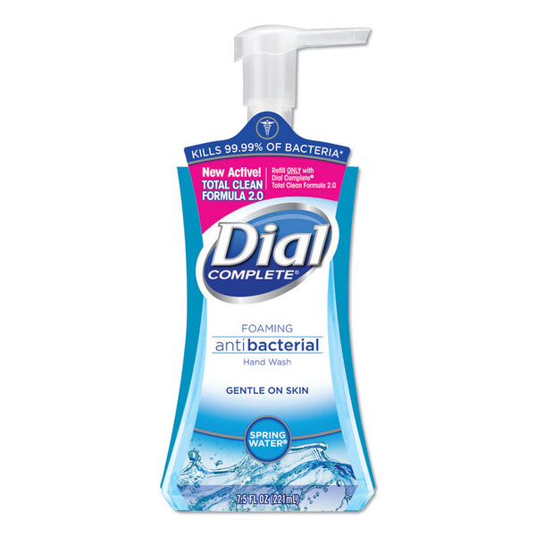 Dial® Antibacterial Foaming Hand Wash, Spring Water, 7.5 oz, 8/Carton (DIA05401CT)