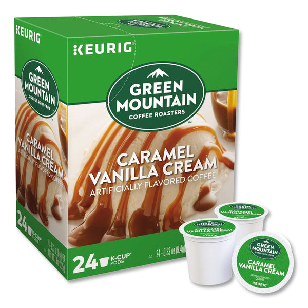 Green Mountain Coffee® Caramel Vanilla Cream Coffee K-Cups, 96/Carton (GMT6700CT) Case of 96