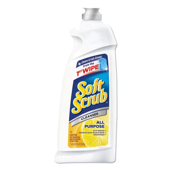 Soft Scrub® All Purpose Cleanser, Lemon Scent, 24 oz Bottle, 9/Carton (DIA00865)