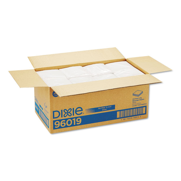 Georgia Pacific® Professional Beverage Napkins, Single-Ply, 9 1/2 x 9 1/2, White, 4000/Carton (GPC96019) Case of 4000