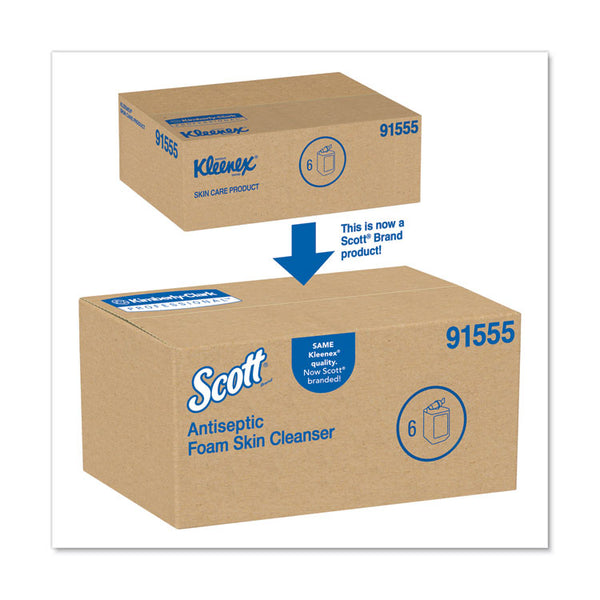 Scott® Antiseptic Foam Skin Cleanser, Unscented, 1,000 mL Refill, 6/Carton (KCC91555)