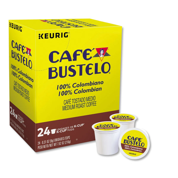 Café Bustelo 100 Percent Colombian K-Cups, 24/Box (GMT6107) Box of 24