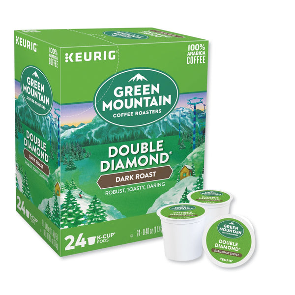 Green Mountain Coffee® Double Black Diamond Extra Bold Coffee K-Cups, 96/Carton (GMT4066CT) Case of 96