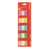 Universal® Deluxe Pop-Up Page Flags, 1 x 1.75, Five Assorted Colors, 50 Flags/Dispenser, 5 Dispensers/Pack (UNV99013) Pack of 50