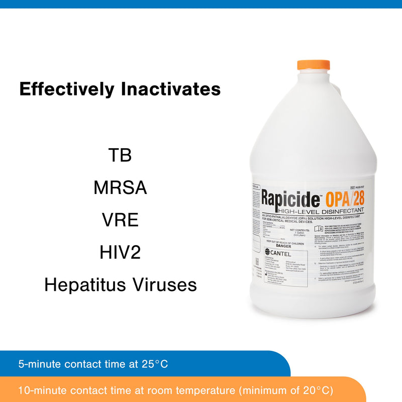 Rapicide™ OPA/28 OPA High-Level Disinfectant RTU Liquid 1 gal. Jug Reusable (835023_CS) 4/CS