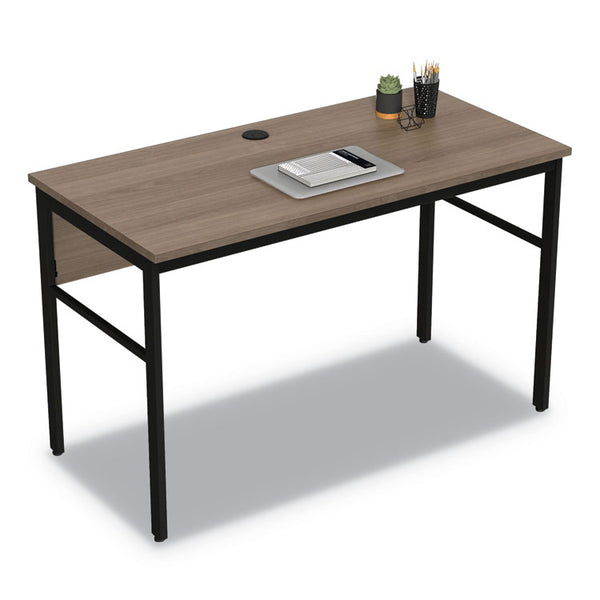 Linea Italia® Urban Series Desk Workstation, 47.25" x 23.75" x 29.5", Natural Walnut (LITUR600NW)