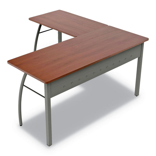 Linea Italia® Trento Line L-Shaped Desk, 59.13" x 59.13" x 29.5", Cherry (LITTR737CH)