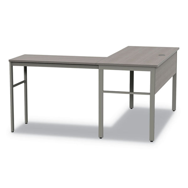 Linea Italia® Urban Series L- Shaped Desk, 59" x 59" x 29.5", Ash (LITUR602ASH)