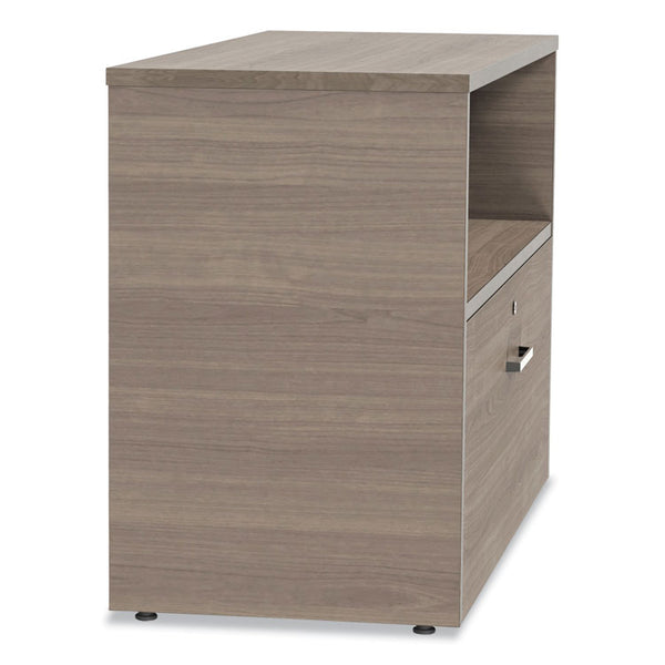 Linea Italia® Urban 36" Credenza, Bottom Pedestal, 35.25w x 15.25d x 23.75h, Natural Walnut (LITUR604NW)