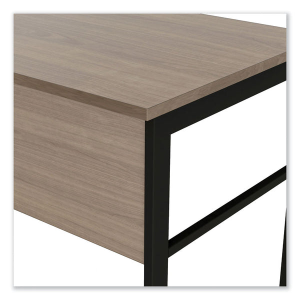 Linea Italia® Urban Series L- Shaped Desk, 59" x 59" x 29.5", Natural Walnut (LITUR602NW)