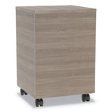 Linea Italia® Urban Mobile File Pedestal, Left or Right, 2-Drawers: Box/File, Legal/A4, Natural Walnut, 16" x 15.25" x 23.75" (LITUR610NW)