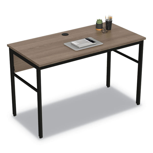 Linea Italia® Urban Series Desk Workstation, 59" x 23.75" x 29.5", Natural Walnut (LITUR601NW)