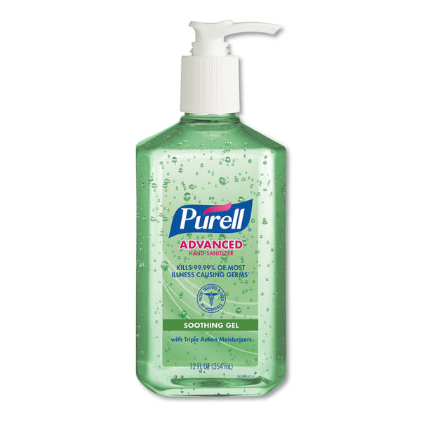 PURELL® Advanced Soothing Gel Hand Sanitizer, Fresh Scent, 12 oz Pump Bottle (GOJ363912EA)