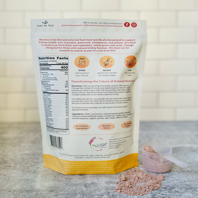 Restore Renal Support Oral Supplement Unflavored Powder 16 oz. Pouch (1223930_CS) 30/CS