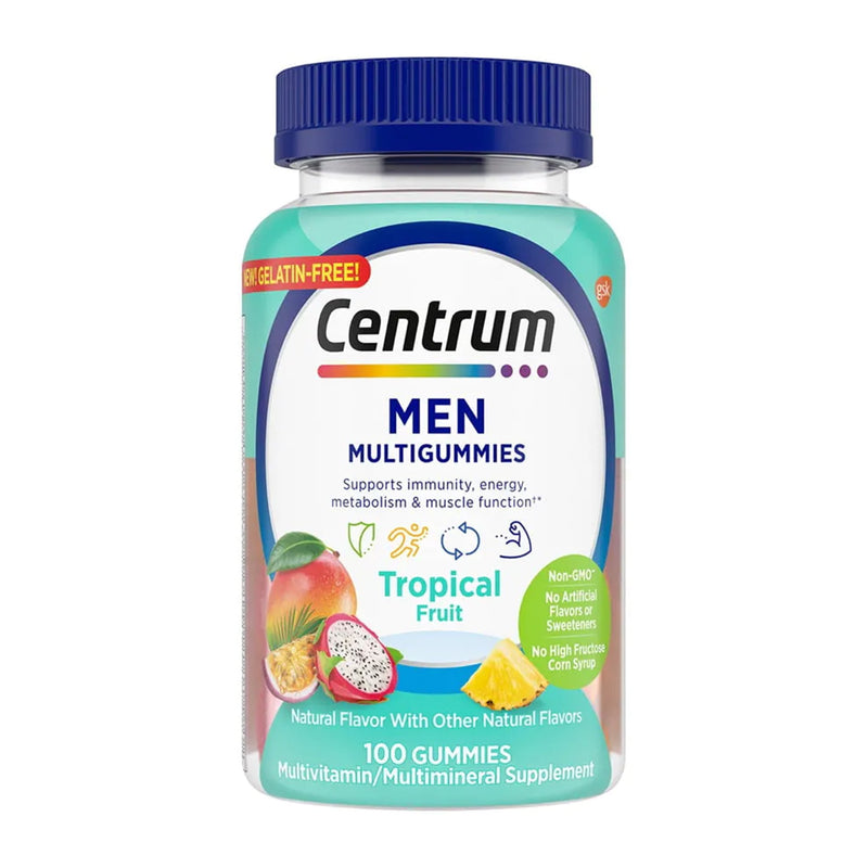 Centrum® Men Multivitamin Supplement Gummy 100 per Bottle Fruit Flavor (1230539_BT) 1/BT