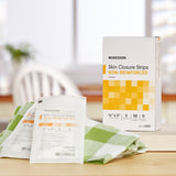 McKesson Skin Closure Strip 1/8 X 3 Inch Nonwoven Material Flexible Strip Tan (876299_BX) 50/BX