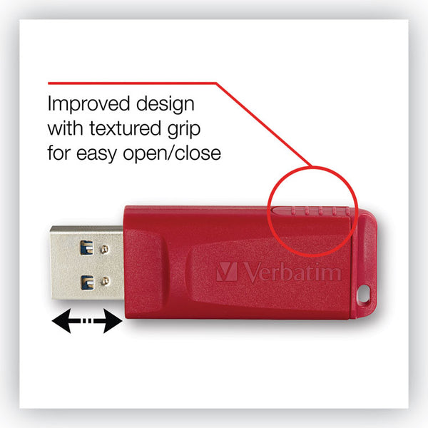 Verbatim® Store 'n' Go USB Flash Drive, 16 GB, Red (VER96317)