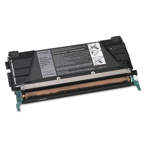 Lexmark™ C5220KS Return Program Toner, 4,000 Page-Yield, Black (LEXC5220KS)