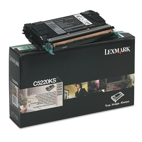 Lexmark™ C5220KS Return Program Toner, 4,000 Page-Yield, Black (LEXC5220KS)