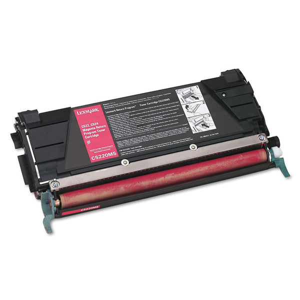 Lexmark™ C5220MS Return Program Toner, 3,000 Page-Yield, Magenta (LEXC5220MS)